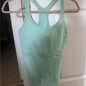 Lululemon Athletica Light Green Ribbed Tank Top